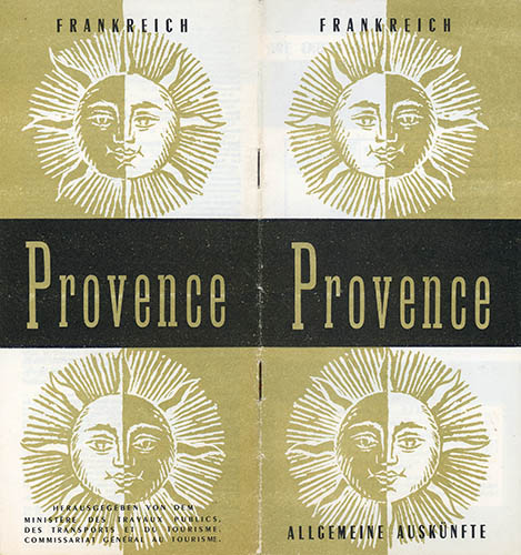 Provence travel brochure, 1962, click for larger image