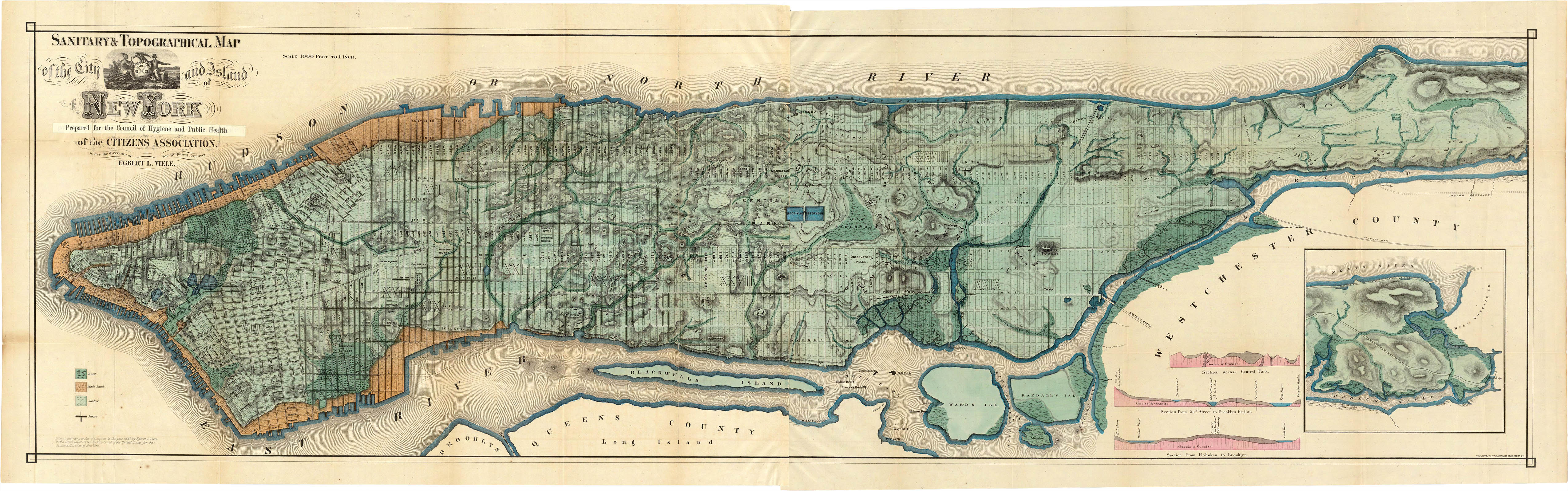 Manhattan Island 1891 Atlas of the City of New York NY Maps Book on CD 