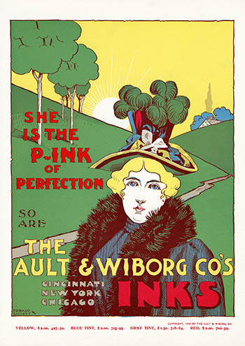 Ault & Wiborg poster ad, click for larger image