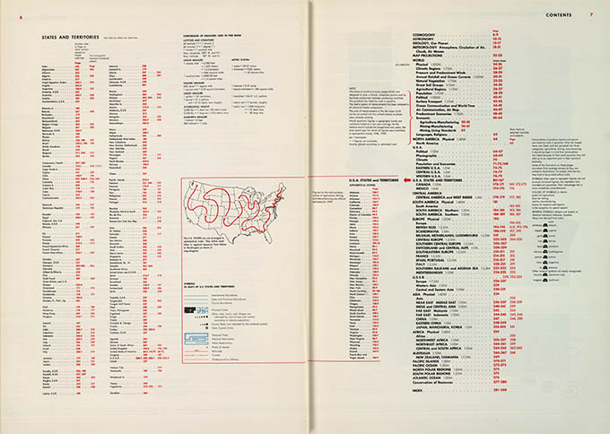 World Geo-graphical Atlas, TOC, click for larger image