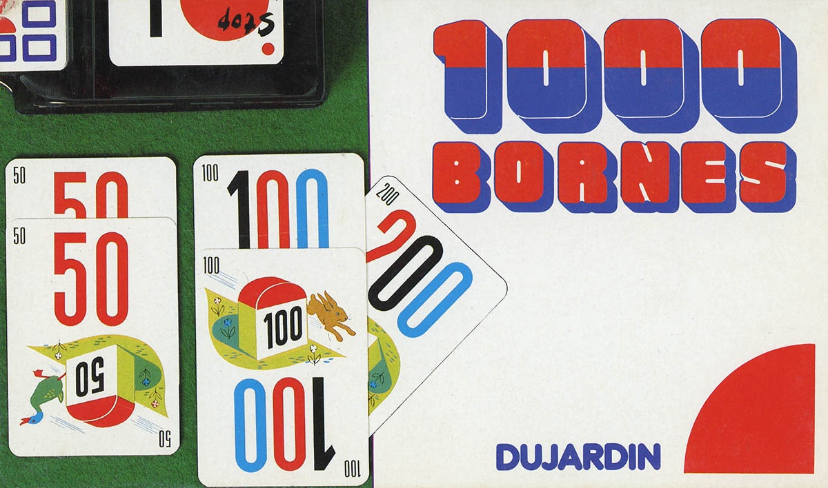 Mille Bornes Card Game (1960 Edition Spécial) - Fonts In Use