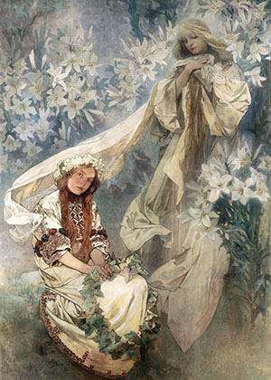 Madonna of the Lilies, click for larger image