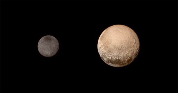 Pluto and Charon, click for larger image