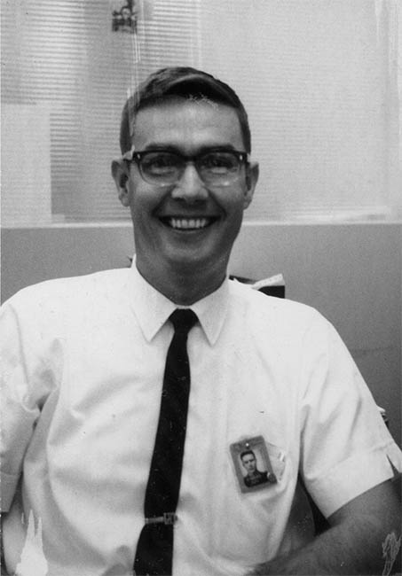 My dad in a cubicle at GE, early 1960s, click for larger image