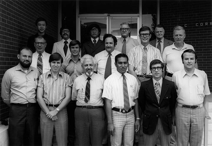 My dad with his NIOSH training class, click for larger image