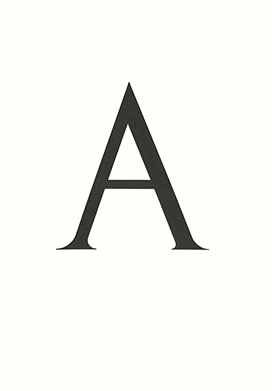 A - A Constructed Roman Alphabet, click for larger image