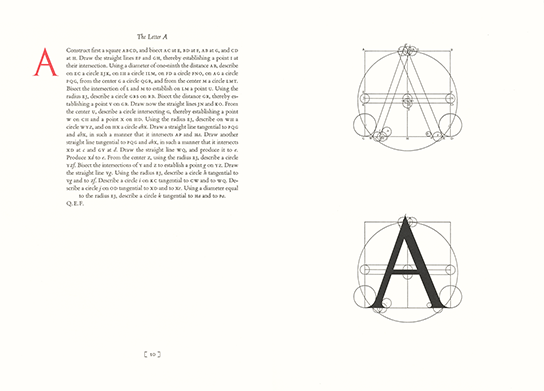 A - A Constructed Roman Alphabet, click for larger image