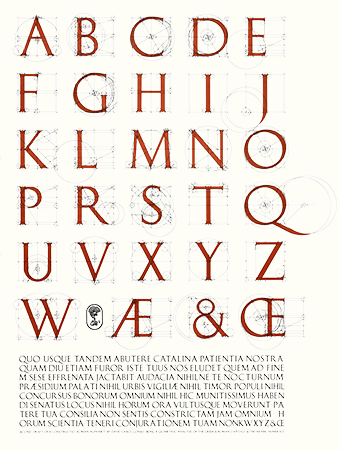 Q - A Constructed Roman Alphabet, click for larger image