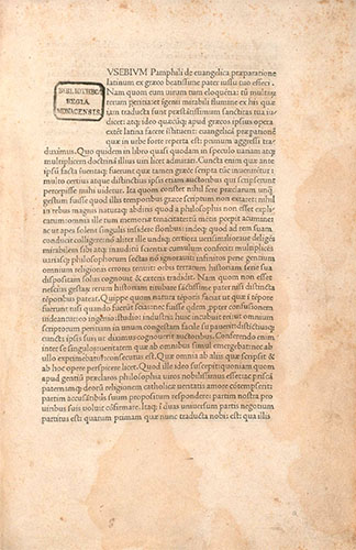 De Evangelica Praeparatione, click for larger image