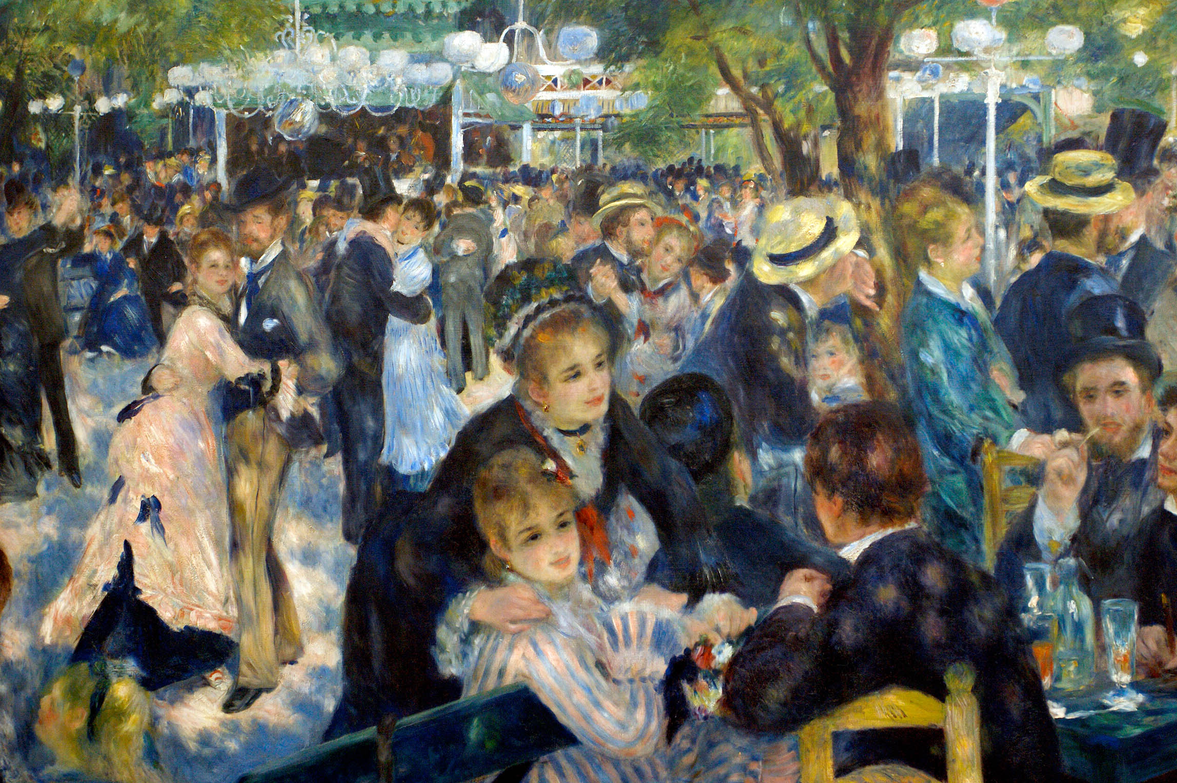 Pierre Auguste Renoir Painting Dance At Le Moulin De La Galette 