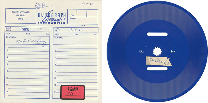 Audograph disc, click for larger image